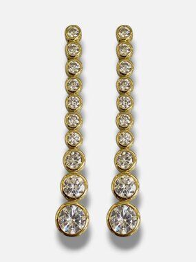 Shashi Women's 14K Gold Plated Bezel Drop Earrings